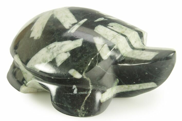 Polished Chinese Writing Rock Turtle - California #366780